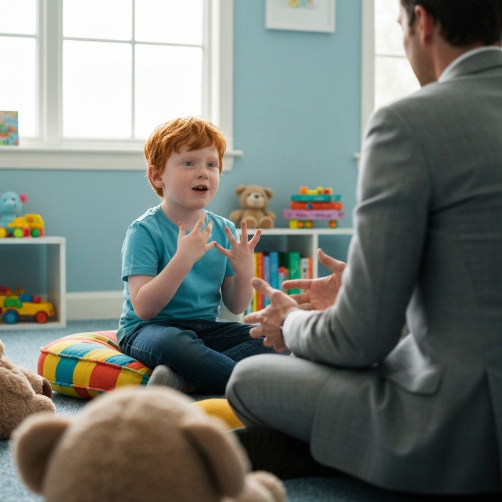 Therapy session supporting child development